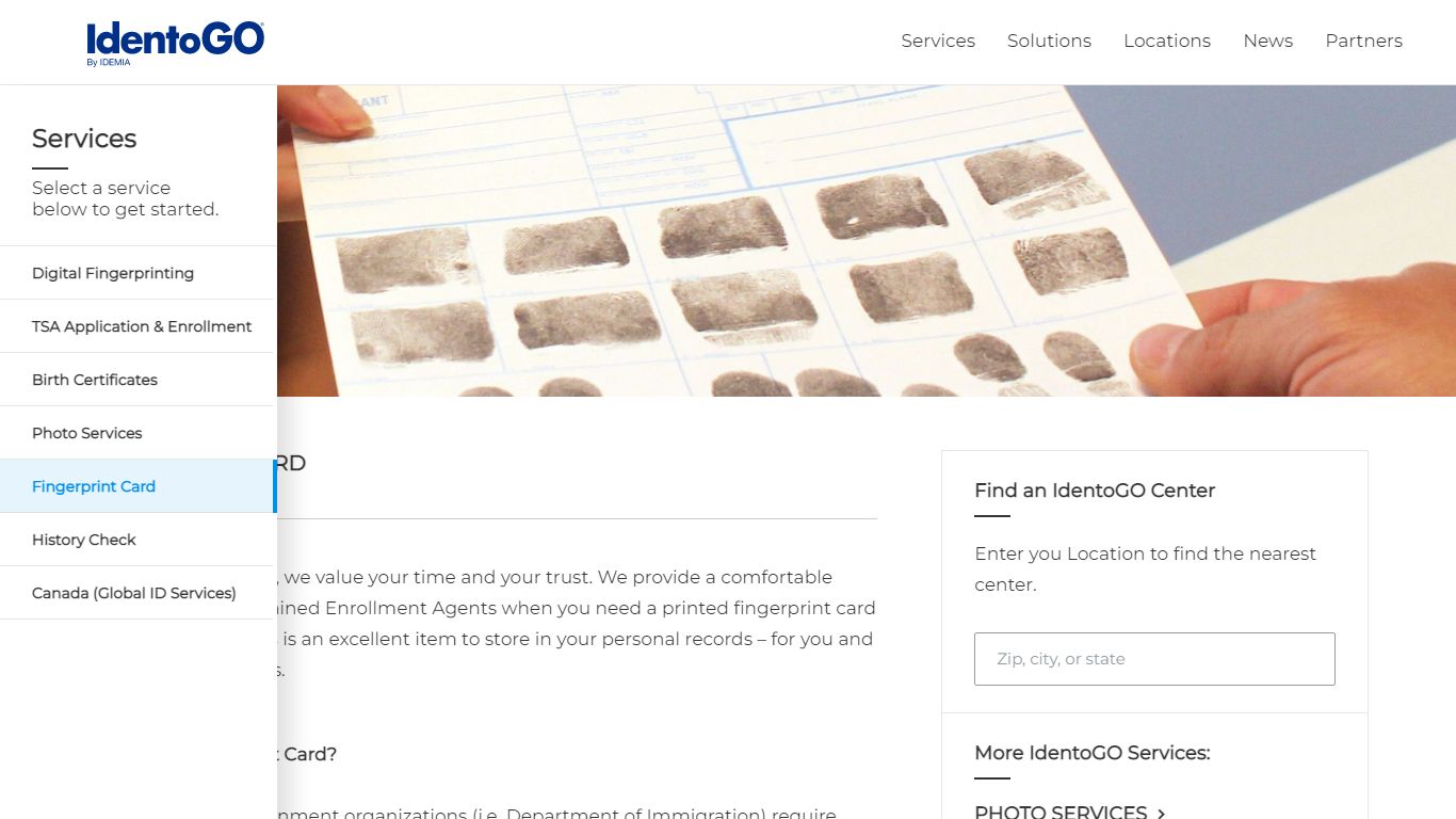 Physical Copies of Your Fingerprints | Identogo